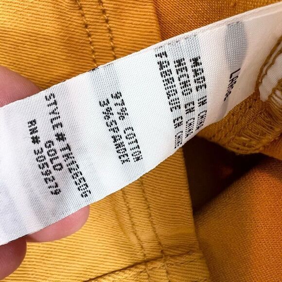 Thread and Supply Dress Womens Large Gold Button Up Front Overall Dress - Picture 9 of 10